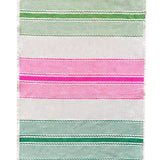 Tuxedo Stripe basil green, neon pink + balyleaf green linen tea towel (Natural and off-white)