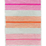 Tuxedo Stripe neon crimson, neon orange + flamingo linen tea towel (Natural and off-white)