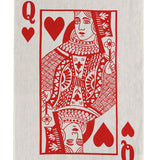 Red Queen of Hearts linen tea towel (Natural and off-white)