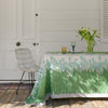 Duckegg + green Tulips linen tablecloth