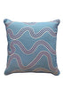 Spaghetti cushion in blue + navy 50cm