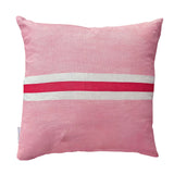 Tennis stripe cushion - pink + red 50cm
