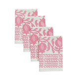 Pink Pomegranate linen napkins (set of 4)