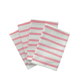 Pink Turkish stripe linen napkins (set of 4)