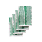 Green Tuxedo stripe linen napkins (set of 4)