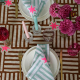Rattan brown Capri linen tablecloth