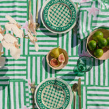 Green Capri linen tablecloth