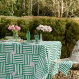 Green Capri linen tablecloth