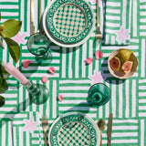 Green Capri linen tablecloth