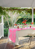 Highlighter pink Graffiti linen tablecloth