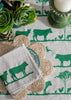 Green Paddock linen tablecloth