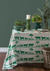 Green Paddock linen tablecloth