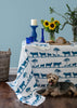 Navy Paddock linen tablecloth