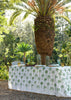 Green Palms linen tablecloth