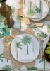 Green Palms linen tablecloth