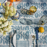 Blue Pomegranate linen napkins (set of 4)