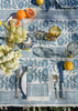 Blue Pomegranate linen tablecloth