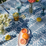 Blue Pomegranate linen napkins (set of 4)