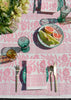 Pink Pomegranate linen tablecloth