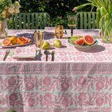 Pink Pomegranate linen napkins (set of 4)