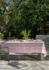 Pink Pomegranate linen tablecloth