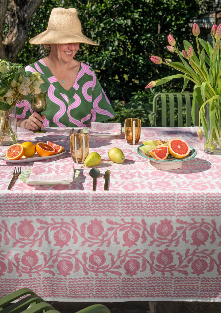 Pomegranate Pink Posey Tablecloth main image 0