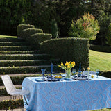 Blue + navy Spaghetti linen tablecloth