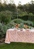 Blush + neon orange Spaghetti linen tablecloth