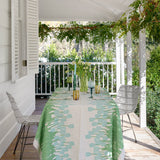 Duckegg + green Tulips linen napkins (set of 4)