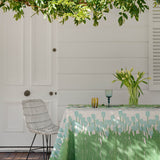 Duckegg + green Tulips linen napkins (set of 4)