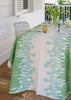 Duckegg + green Tulips linen tablecloth