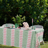 Pink Turkish stripe linen napkins (set of 4)