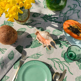 Green Under the Sea linen tablecloth