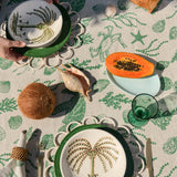 Green Under the Sea linen tablecloth
