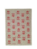 Red Christmas Beetle linen tea towel (Natural and off-white)