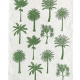 Green Palms linen tea towel (Natural and off-white)