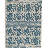 Blue Pomegranate linen tea towel (Natural and off-white)