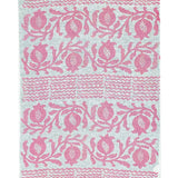 Pink Pomegranate linen tea towel (Natural and off-white)